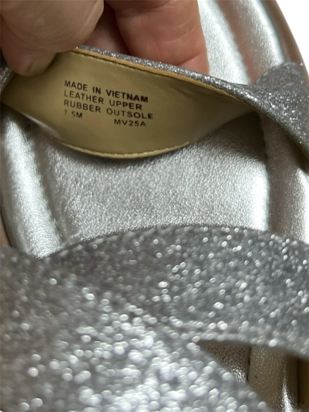 Michael Kors Silver Glitter Crisscross Sandals